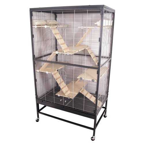 Rodent aviary Rodent cage MIAMI with complete wooden equipment 6 floors 7 ladders