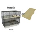 wooden shelf suitable for mice and hamster house CARLOS - 55,4 x 28,5 x 0,6 cm