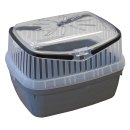 Transport box for small animals like hamsters, guinea pigs, rabbits etc. Grey