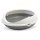Oval litter tray litter tray with rim white-grey 55 x 48,5 x 15,5 cm