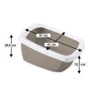 Cat Litter Box Tray Toilet with Removable Rim