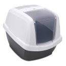 Cat litter tray Hooded litter tray with hinged swinging door