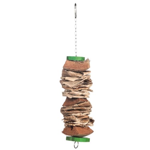 Bird toy Parrot toy Natural toy made of banana leaves and wood Length approx. 34 cm
