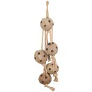 Bird toy Parrot toy Natural toy made of coconuts on sisal rope Length approx. 70 cm