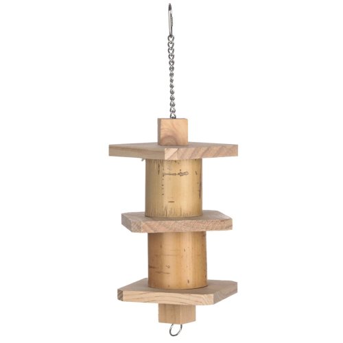 Bird Toy Hide and Seek Natural Toy Wood and Bamboo Swing