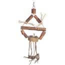 Bird toy Parrot toy Natural toy made of lava stones, wood...