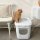 Cat Litter Box with Front and Top Entry White