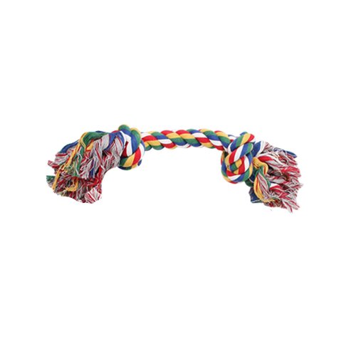 Tug rope dog toy knot rope play rope colourful cotton 50 x 8 cm