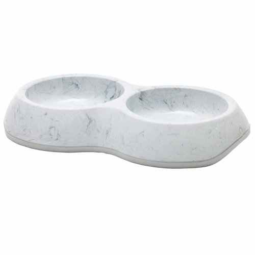Non-slip food bowl feeding bowl in noble marble look 2 x 200 ml