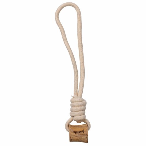 Cotton and Coffee Wood Lasso Dog Toy Play Rope 33 x 6 x 3 cm