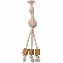 Dog toy Play rope made of cotton and coffee wood Tripple...