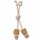 Dog toy rope made of cotton and coffee wood Legged 40 x 7 x 5 cm