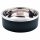 Dog bowl double walled food bowl water bowl stainless steel 850 ml black