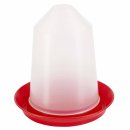 Poultry and chicken drinker Water dispenser Slop drinker Drinker white-red 1 or 3 litres