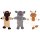 Dog toy Plush toy made of imitation lambskin with PET crackle bottle monkey, sheep or horse